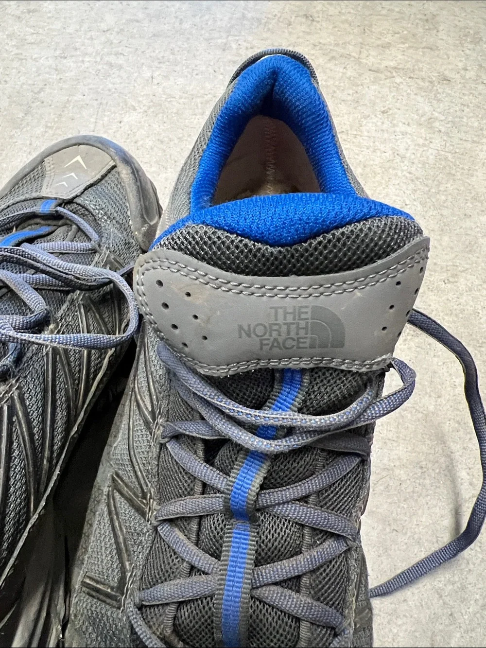 The North Face Men's Ultra 110 Trail Sneakers in Gray and Blue